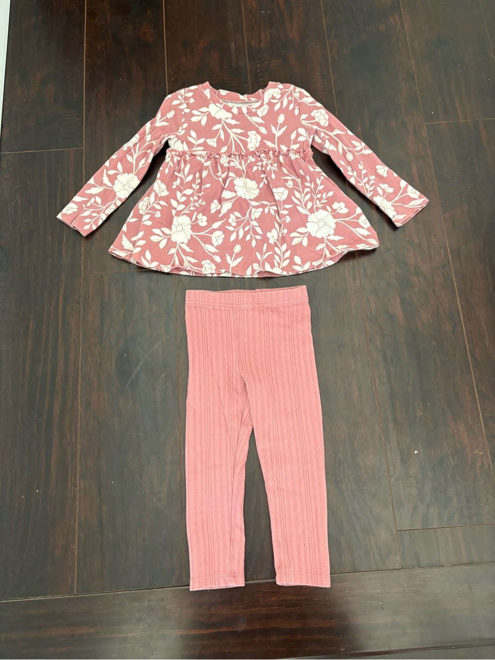 Member’s Mark Girls 3T Floral Tunic & Ribbed Leggings 2 Piece Set